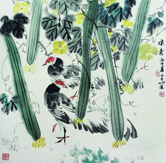 《凉意》1996年   69cm×69cm.jpg
