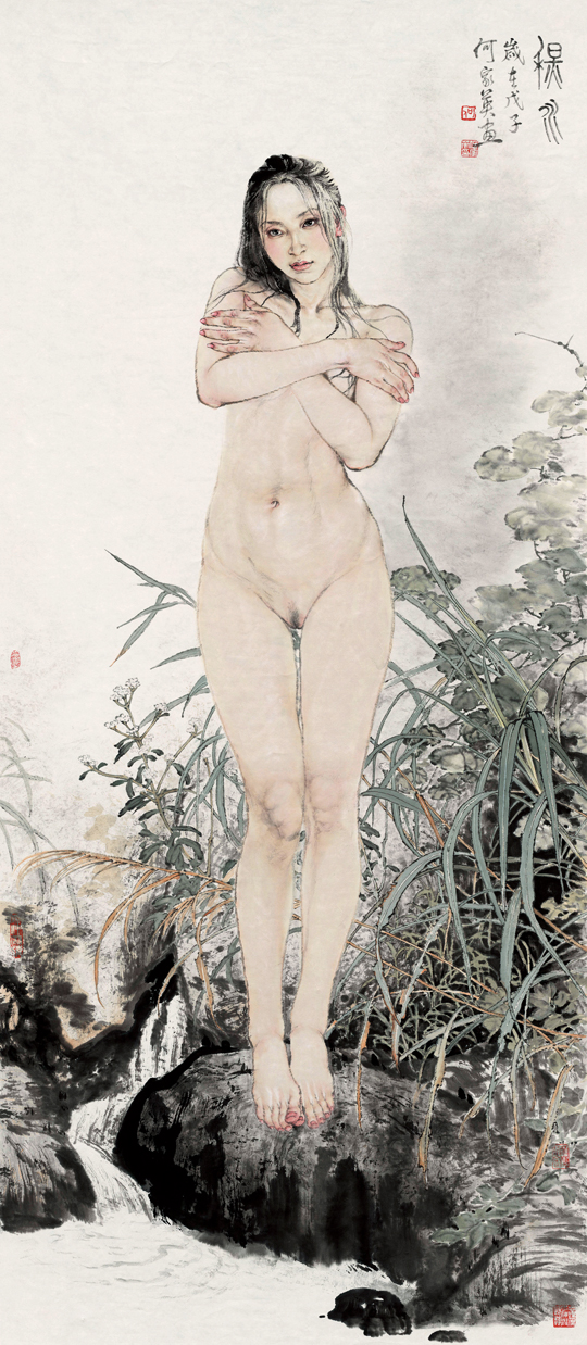 秋水-2008年作--163x71cm-生宣.jpg