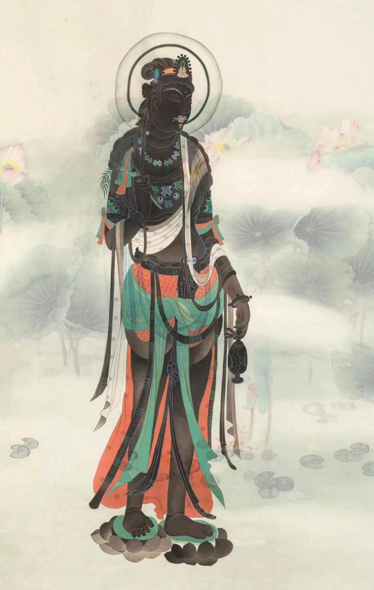 赵鑫作品3《禅问·敦煌系列》--规格：145×720cm--年代：2014.jpg