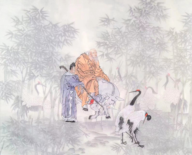 赵鑫作品9《老子出关图》--规格：120×140cm--年代：2016.jpg