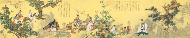 赵鑫作品10《意与古会·高隐图》--规格：67×330cm--年代：2017.jpg