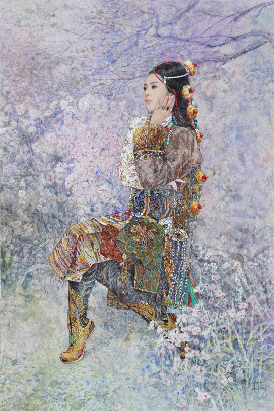 陈崇平作品4-现代重彩画《花样年华》.jpg
