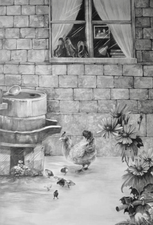 吴昌伟作品3《农家小院》规格：110cmX80cm.jpg
