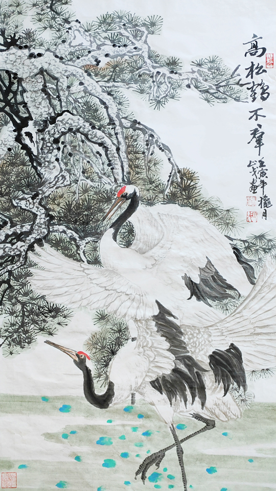 张传武作品8《高松鹤不群》.jpg