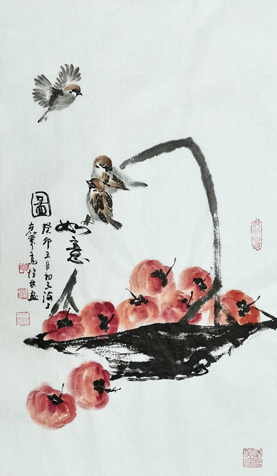 高健林作品《如意图》--规格：68×34cm.jpg