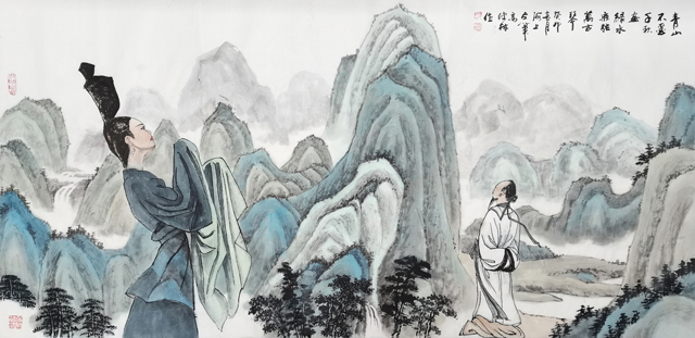 高健林作品《青山不墨千秋画》--规格：138×69cm.jpg