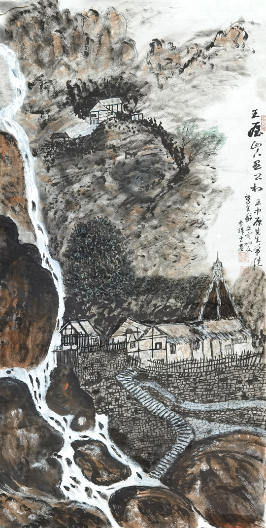 李彩云画《王屋山下愚公村》--壬寅初夏.jpg