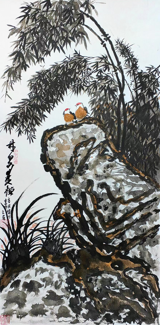 李彩云画--颜才现书《林泉双棲》.jpg