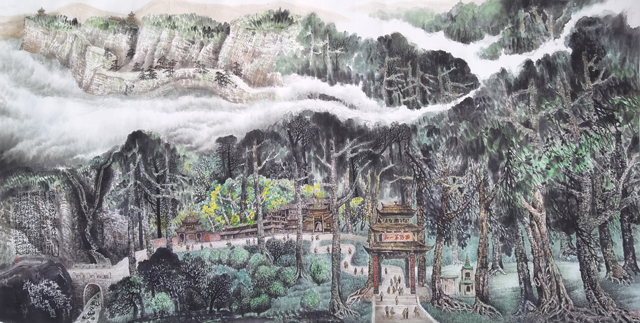 西蜀第一山、240㎝x140㎝，2014年作于成都.jpg