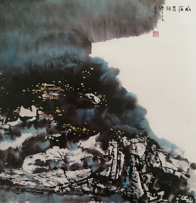 吕程远作品7《山庄春曲》规格：67cmX65cm  2012年.jpg