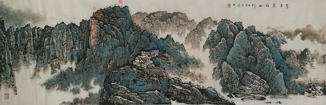 吕程远作品9《翠屏聚福地》规格：50cmX150cm.jpg