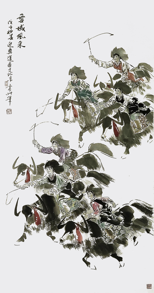 徐震时作品2《雪域风采》规格：181cmx98cm.JPG