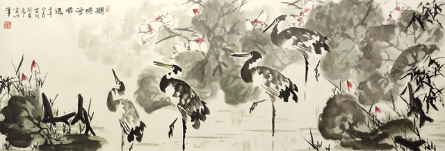 徐震时作品8《鹳鸣荷香远》.jpg