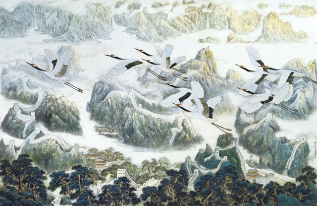 徐震时作品10《神州大地》-1993年--104cm×164cm（徐震时--金家翔--张晓君作，全国获奖作品，入编--《中国现代美术全集》）.jpg