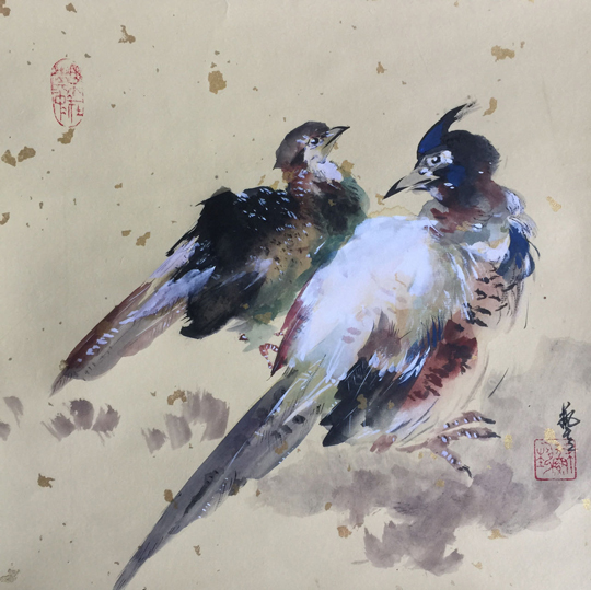《雏鸡》33x33cm.jpg