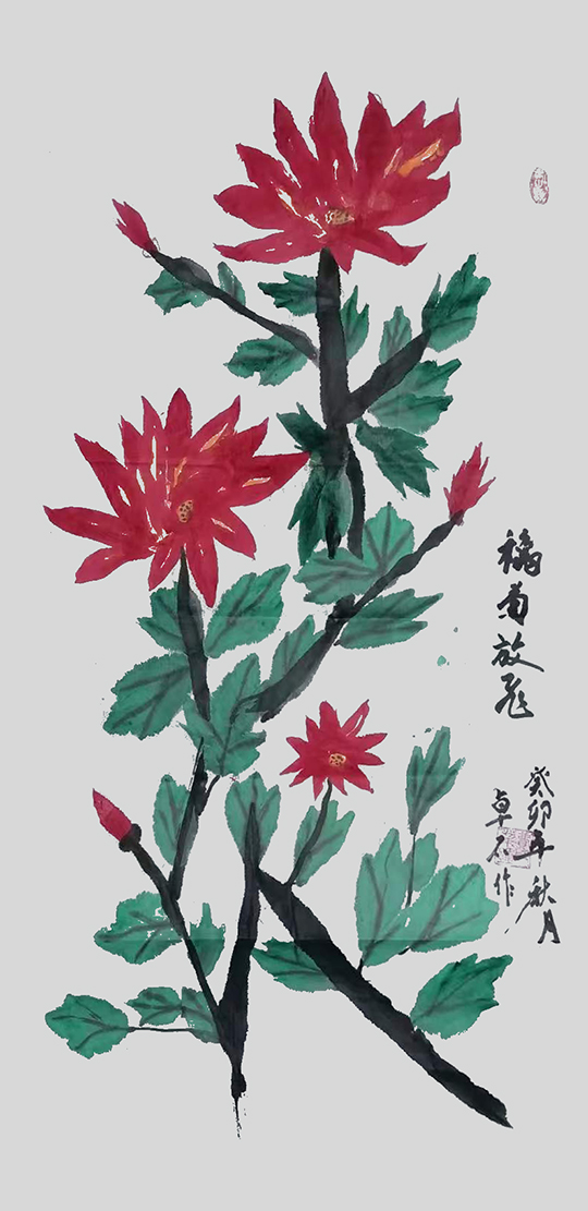 费业钟作品6《福菊放飞》.jpg