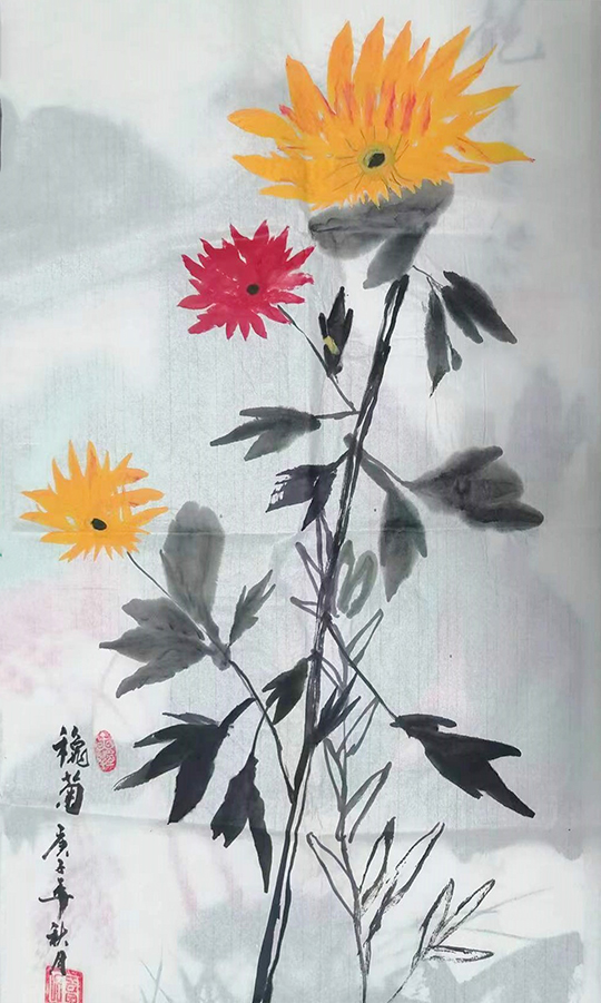 费业钟作品7《秋菊》.jpg