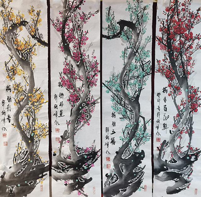 郭银峰作品10《梅花》四条屏.jpg
