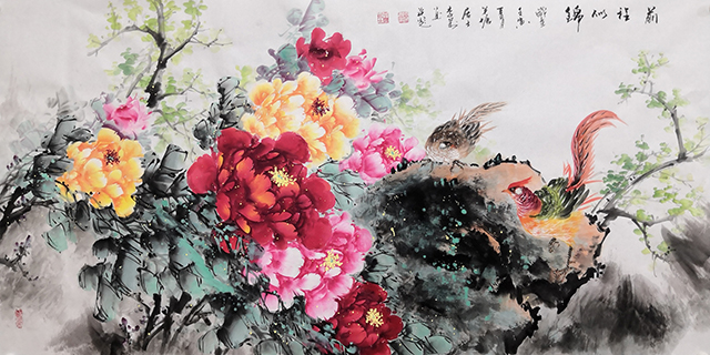 李万作品7《前程似锦》138x68cm.jpg