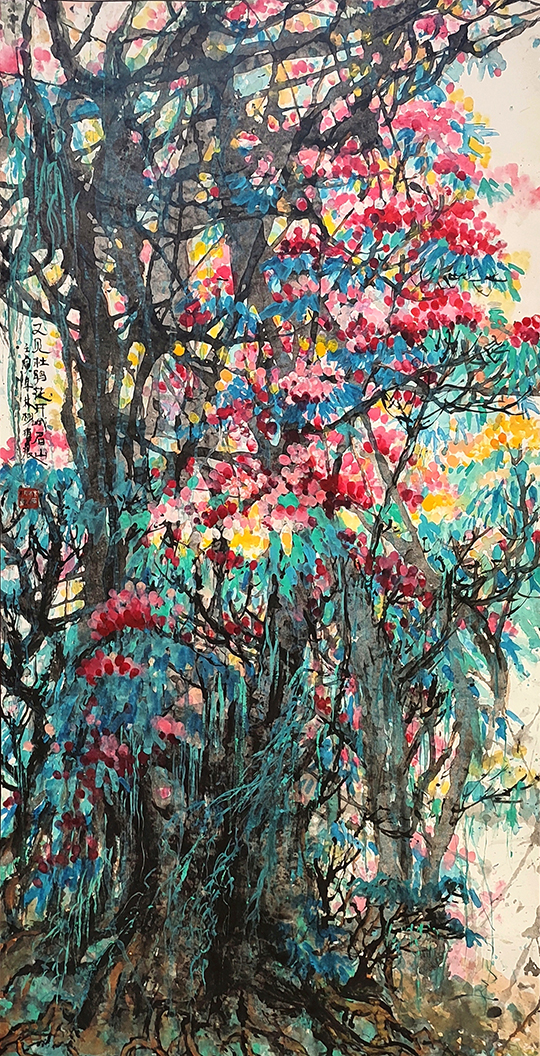 林栩作品10《又见杜鹃花开峨眉山》.jpg