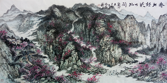 任纪成作品8《春红轻染万山间》.jpg