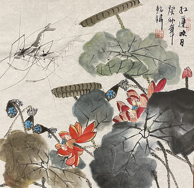 汪铭录作品2《红莲映日》.jpg