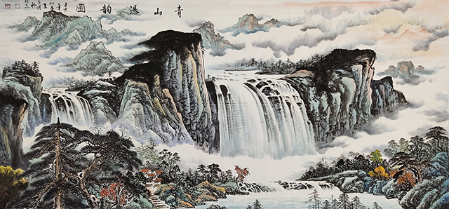 王水胜作品8《青山瀑韵图》.jpg