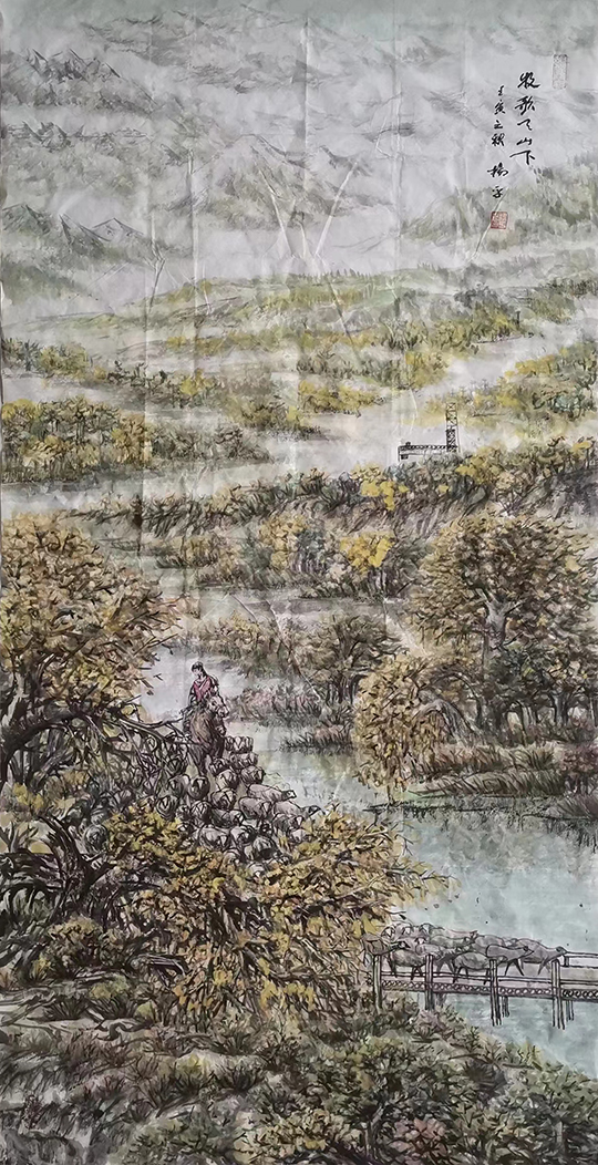 杨平作品8《牧歌飞山下》.jpg