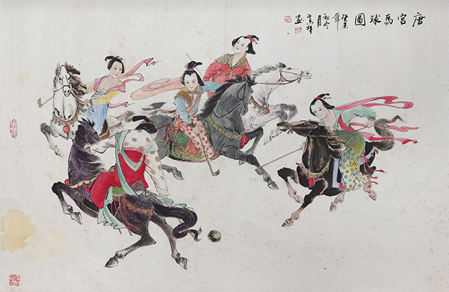 高健林作品8《唐宫马球图》  规格：103×68cm.jpg