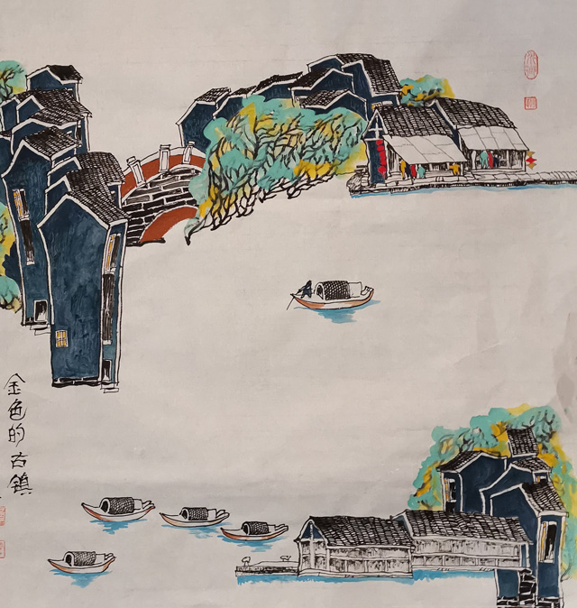 章志华作品7《金色的古镇》.jpg
