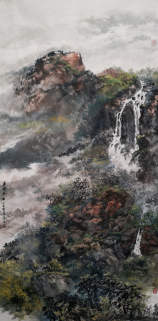 盛絜作品2《春涛序曲》  规格：68×136cm.jpg