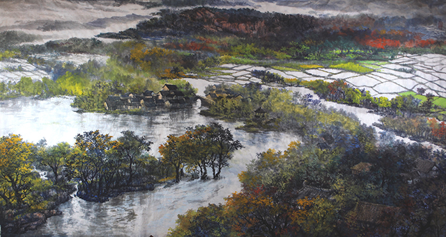 盛絜作品5《梦江南》  规格：169×95cm.jpg
