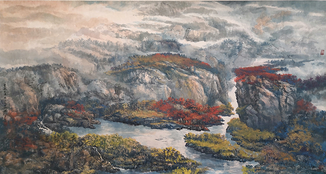 盛絜作品7《望山·1》  规格：180×95cm.jpg