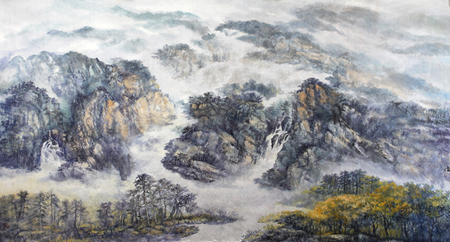 盛絜作品8《望山·2》规格：165cm×94cm.jpg