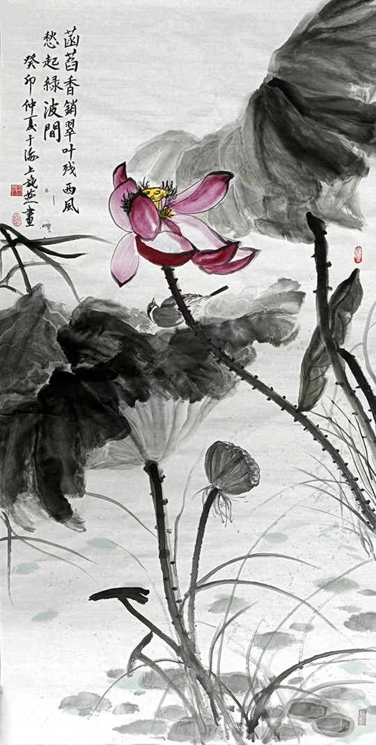 施燕作品8《菡萏香销翠叶残 西风愁起绿波间》.jpg