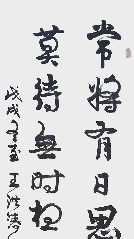 王洪涛作品9《常将 莫待》联.jpg
