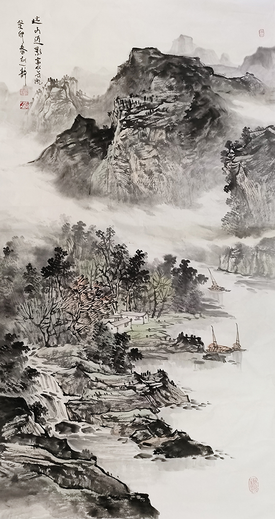 赵静作品7《远山近影富水长流》.jpg