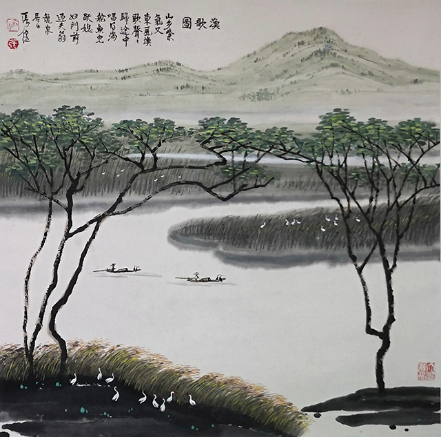 张健作品2《渔歌图》.jpg