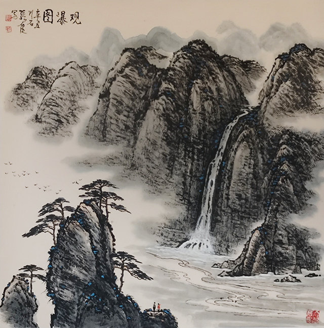 张健作品7《观瀑图》.jpg