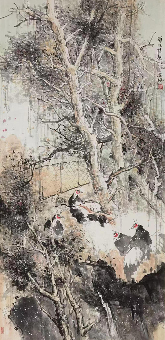 叶思裕作品3《篱边情趣》尺寸：1370mmX700mm.jpg