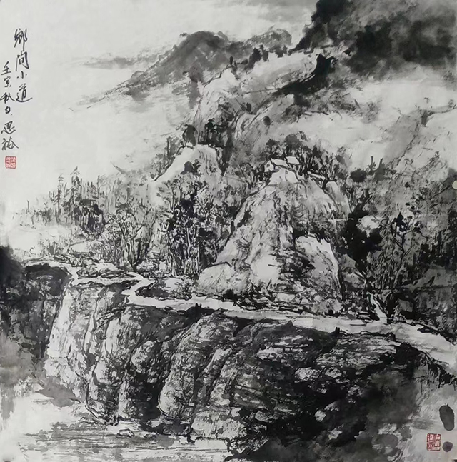 叶思裕作品6《乡间小道》尺寸：700mmX700mm.jpg