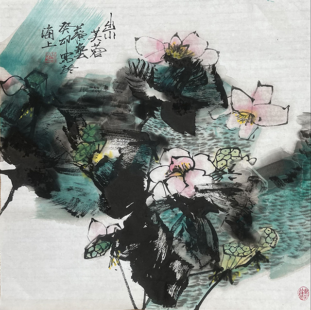 《清池结素影》50x50cm.jpg