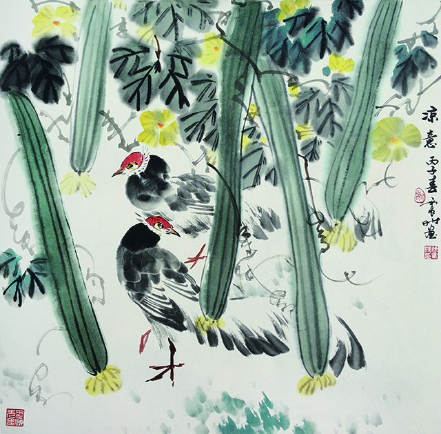 徐震时作品《凉意》1996年   69cm×69cm.jpg
