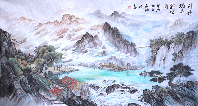 孙淑珍作品6《磅礴瑰丽彩云间》.jpg